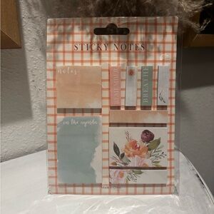 Peach and Green Sticky Notes Set